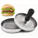 Burger Press, Non-Stick Meat Patty Hamburger Maker for Making Large 13 Pound Stuffed Pocket Burgers or Quarter Lb (100 Wax Paper).