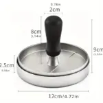 Burger Press, Non-Stick Meat Patty Hamburger Maker for Making Large 13 Pound Stuffed Pocket Burgers or Quarter Lb (100 Wax Paper)