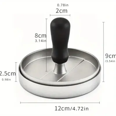 Burger Press, Non-Stick Meat Patty Hamburger Maker for Making Large 13 Pound Stuffed Pocket Burgers or Quarter Lb (100 Wax Paper)