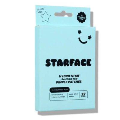 Starface Hydro-Star + Salicylic Acid Patches, Star Shape, Vegan, 32 count.
