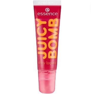 essence Juicy Bomb shiny lip gloss, No. 04 Crazy Cherry, red, alcohol-free (10 ml)