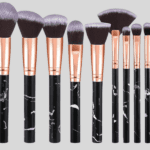 Makeup Brushes 10Pcs Marble Makeup Brush Set - Foundation, Blush, Blending, and Beauty Make Up Brushes