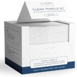 Clean Skin Club Clean Towels XL, 100% USDA Biobased Face Towel, Disposable Face Towelette, Makeup Remover Dry Wipes