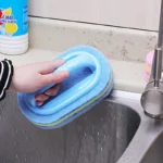 Cleaning Brush for Bathroom Kitchen Bathtub Toilet Cleaner All Purpose Shower Sponge with Ergonomic Handle.