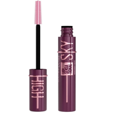 Maybelline Mascara Lash Sensational Sky High Volumizing and Thickening Eyelash Lengthening. Flake Free Formula, Burgundy Haze